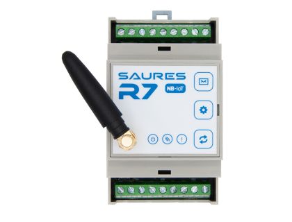 Контроллер SAURES R7 DIN, NB-IoT, 4 канала + 32 RS-485, SIM-чип МТС